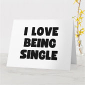 Carte J'aime être célibataire (Fleur jaune)