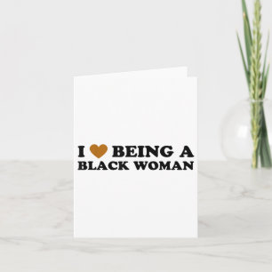 Carte J'Aime Être Une Femme Noire Vintage Super Afro Pri