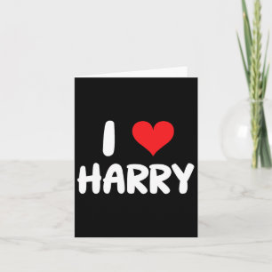 Carte J'aime Harry - Cœur - Nom
