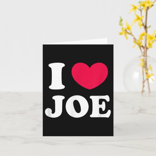 Carte J'aime Joe (Fleur jaune)