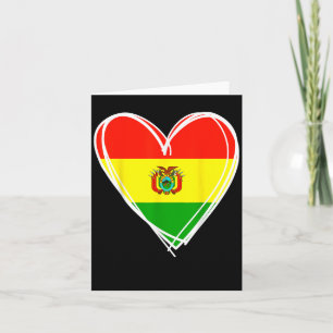 Carte J'aime la Bolivie Drapeau Cool Bolivie Design en f
