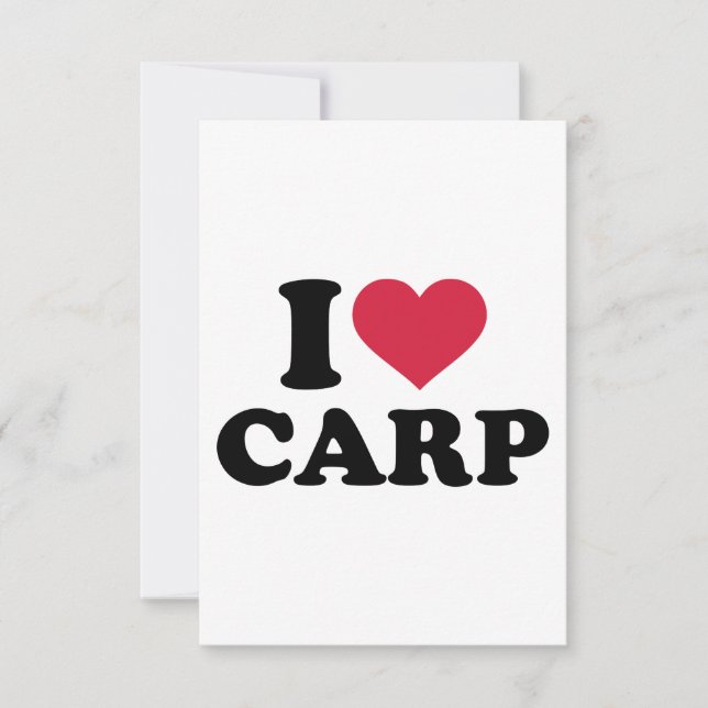 Carte J'aime la carpe (Devant)