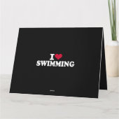 Carte J'aime la natation (Dos)