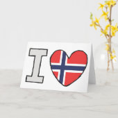 Carte J'aime la Norvège (Fleur jaune)