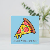 Carte J'Aime La Pizza...et vous amusez Palentine's Day C (Debout devant)