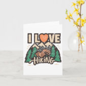 Carte J'aime la Randonnée (Fleur jaune)