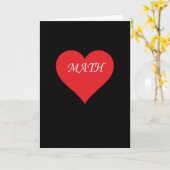 Carte J'aime la Saint-Valentin du cœur de maths (Fleur jaune)
