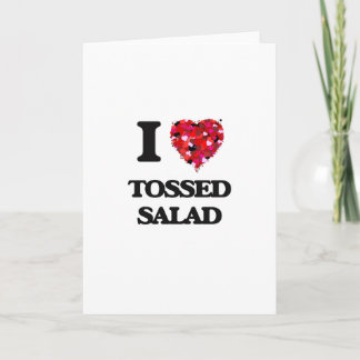 Carte J'aime la salade jetée en l'air