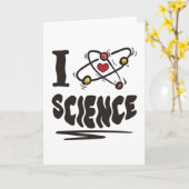 Carte J'aime la science (Fleur jaune)