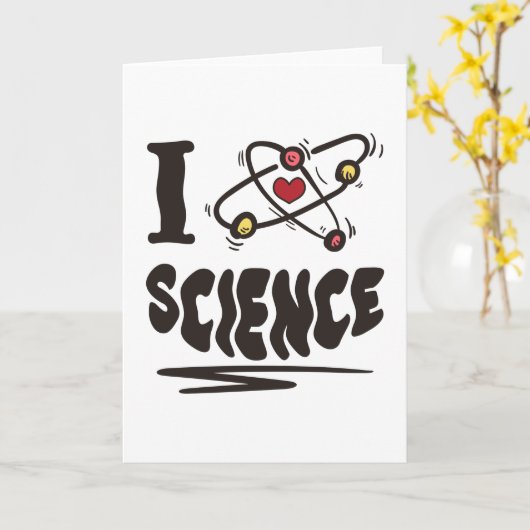Carte J'aime la science (Fleur jaune)