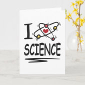 Carte J'aime la science (Fleur jaune)