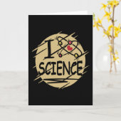 Carte J'aime la science (Fleur jaune)