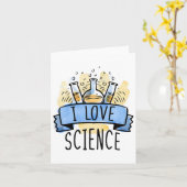 Carte J'aime la science (Fleur jaune)