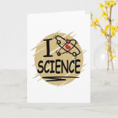 Carte J'aime la science (Fleur jaune)