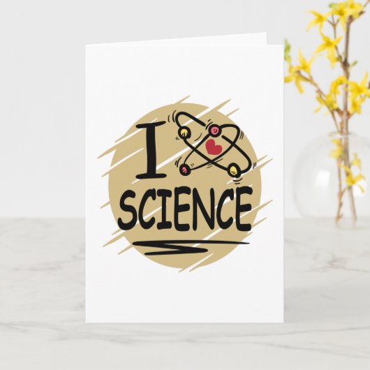 Carte J'aime la science (Fleur jaune)