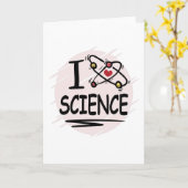 Carte J'aime la science (Fleur jaune)