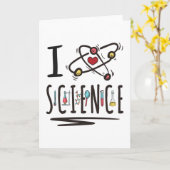 Carte J'aime la science (Fleur jaune)