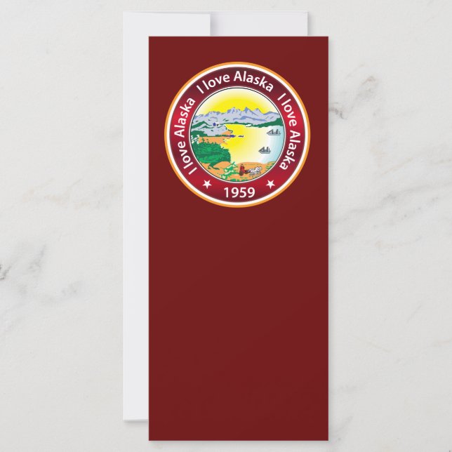Carte J'aime l'Alaska (Devant)