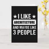 Carte J'aime l'architecture et peut-être que 3 personnes (Fleur jaune)