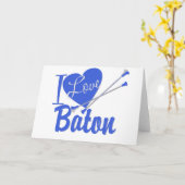 Carte J'aime le bâton (Fleur jaune)