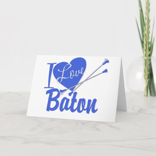 Carte J'aime le bâton (Devant)