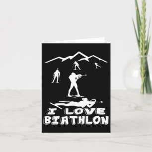 Carte J'aime le biathlon Sports d'hiver Sport de ski Bia