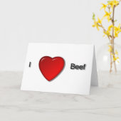 Carte J'aime le boeuf (Fleur jaune)