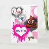 Carte J'aime le caca dehors vous (Devant)