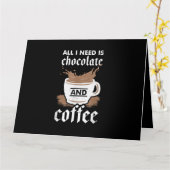 Carte J'aime le Chocolat et le Café (Fleur jaune)