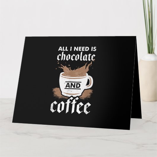 Carte J'aime le Chocolat et le Café (Devant)
