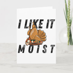 Carte J'aime le costume de Thanksgiving humide jambe de
