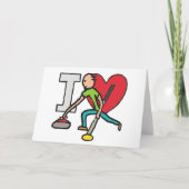 Carte J'Aime Le Curling (Devant)