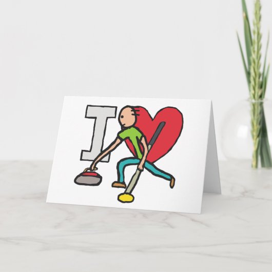 Carte J'Aime Le Curling (Devant)
