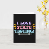Carte J'aime Le Dernier Jour De Tests De L'état Professe (Fleur jaune)