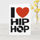 Carte J'aime le hip hop (Fleur jaune)