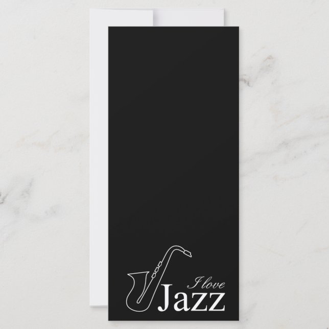Carte J'aime le jazz (Devant)