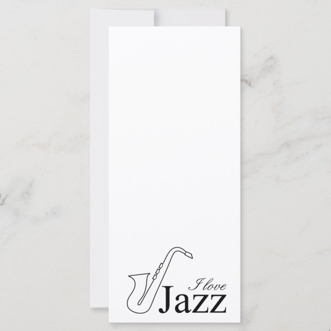 Carte J'aime le jazz (Devant)