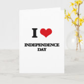 Carte J'aime le jour de l'indépendance (Fleur jaune)