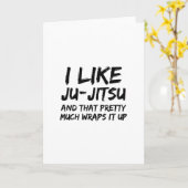Carte J'aime le ju-jitsu (Fleur jaune)