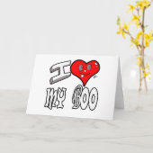 Carte J'aime le mon hue (Fleur jaune)