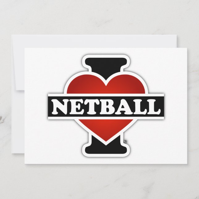 Carte J'aime le Netball (Devant)