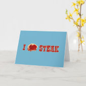Carte J'aime le steak (Fleur jaune)