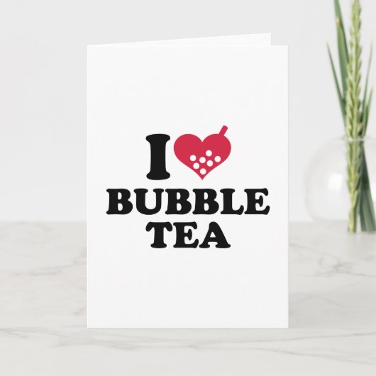 Carte J'aime le thé bulle (Devant)