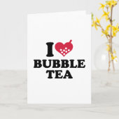 Carte J'aime le thé bulle (Fleur jaune)