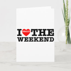 Carte J'aime le week-end drôle de camping pour couple Ca