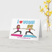 Carte j'aime le yoga (Fleur jaune)