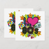 Carte j'aime les années 80 (Devant / Derrière)