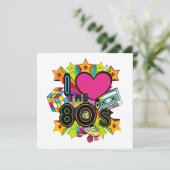 Carte j'aime les années 80 (Debout devant)