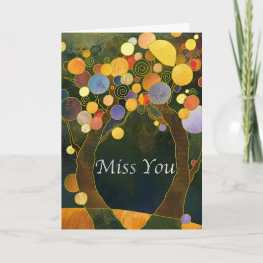 Carte J'aime les arbres Tu me manques (Devant)