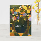 Carte J'aime les arbres Tu me manques (Fleur jaune)